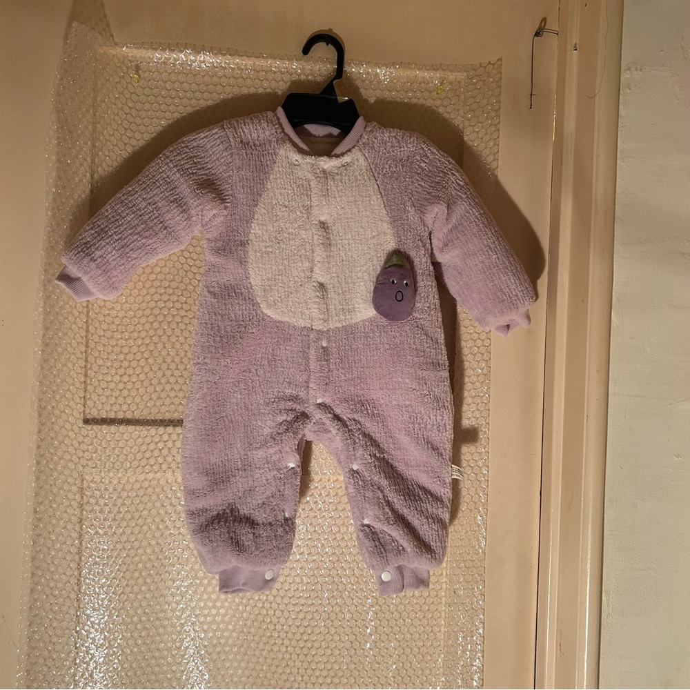 Purple and White Kids One Piece Bodysuit